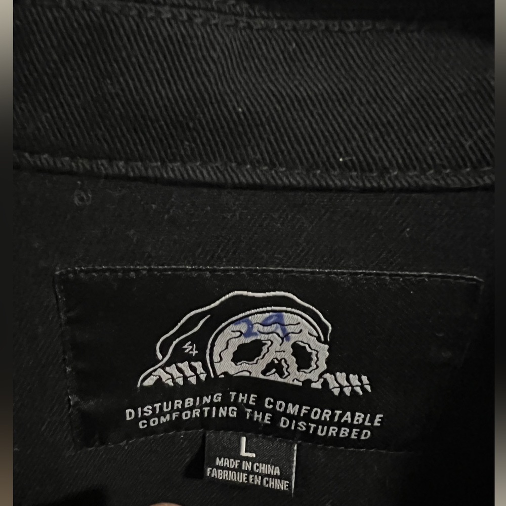 Sketchy Tank In Paradise Black Denim Jacket - Picture 3 of 3